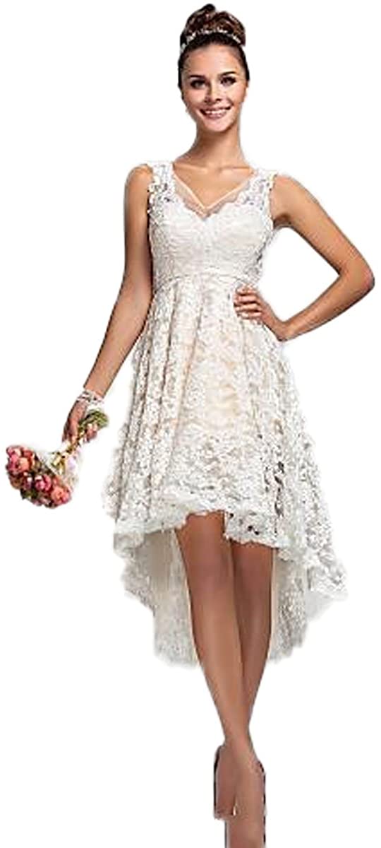 Price:$79.00    CoCoGirls Princess Hi-Low V-Neck Lace Formal Wedding Bridesmaid Dresses  Clothing