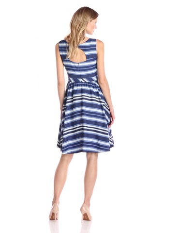 Price:$146.18    Donna Morgan Women's Sleeveless Novelty Fit-and-Flare Dress  Clothing