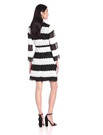 Price:$325.41    Jill Jill Stuart Women's 3/4-Sleeve Lace Two-Tone Dress  Clothing