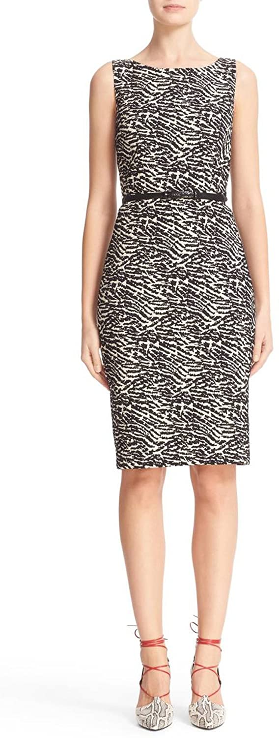 Price:$191.17 MaxMara Women's Editti Print Jacquard Sheath Dress US 8 Black at Amazon Women’s Clothing store