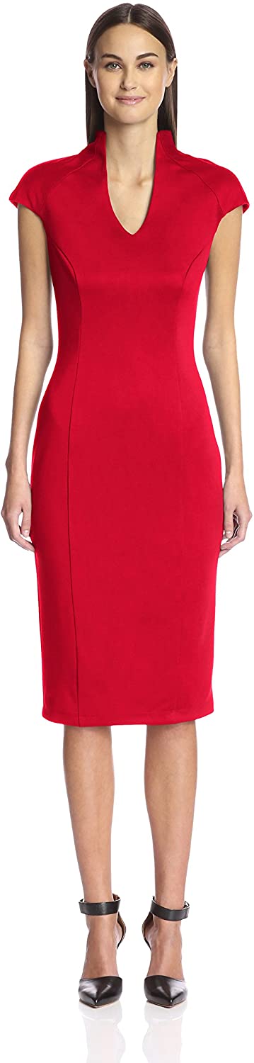 Price:$129.99    Alexia Admor Women's V-Neck Cocktail Dress, Red, L  Clothing