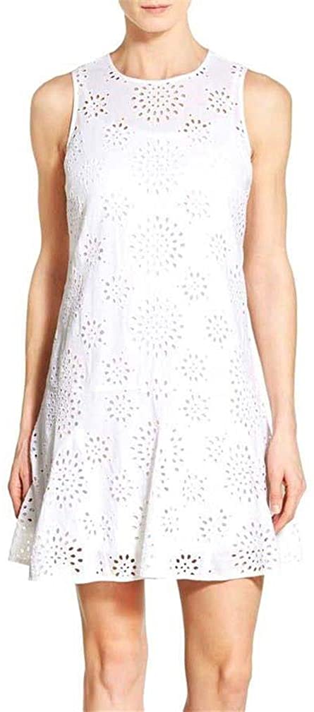 Price:$28.99    Michael Michael Kors Women's Eyelet Cotton Drop Waist Dress, Size 12 (White)  Clothing