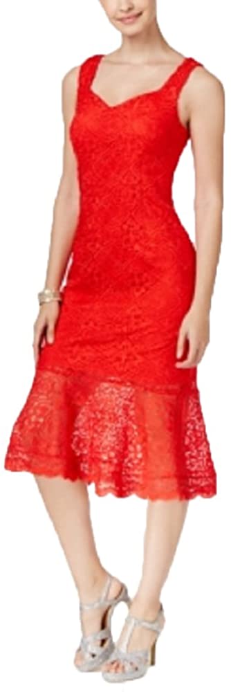 Price:$77.99    Thalia Sodi Lace Sheath Dress (Risky Red, 4)  Clothing