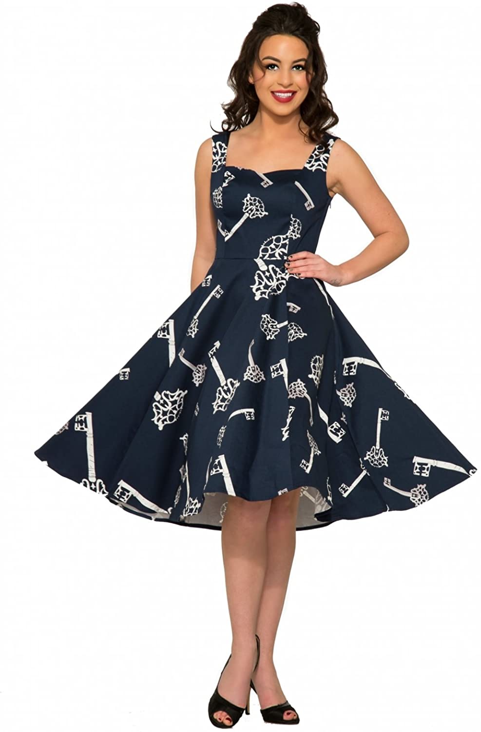 Price:$64.88 Hearts & Roses Key to My Heart A-Line Dress (Shipped from The US and US Sizes) at Amazon Women’s Clothing store