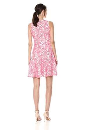Price:$59.98    Tommy Hilfiger Women's Sleeveless Fit and Flare Dress  Clothing