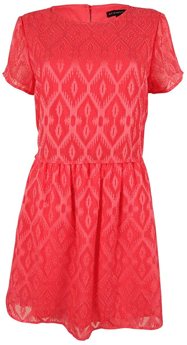 Price:$17.97 Fishbowl Juniors' Textured Popover Dress (M, Coral) at Amazon Women’s Clothing store
