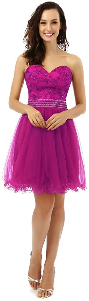 Price:$69.99    YIYUANCHENGYIN Women's Short Lace A Line Cocktail Homecoming Dresses  Clothing