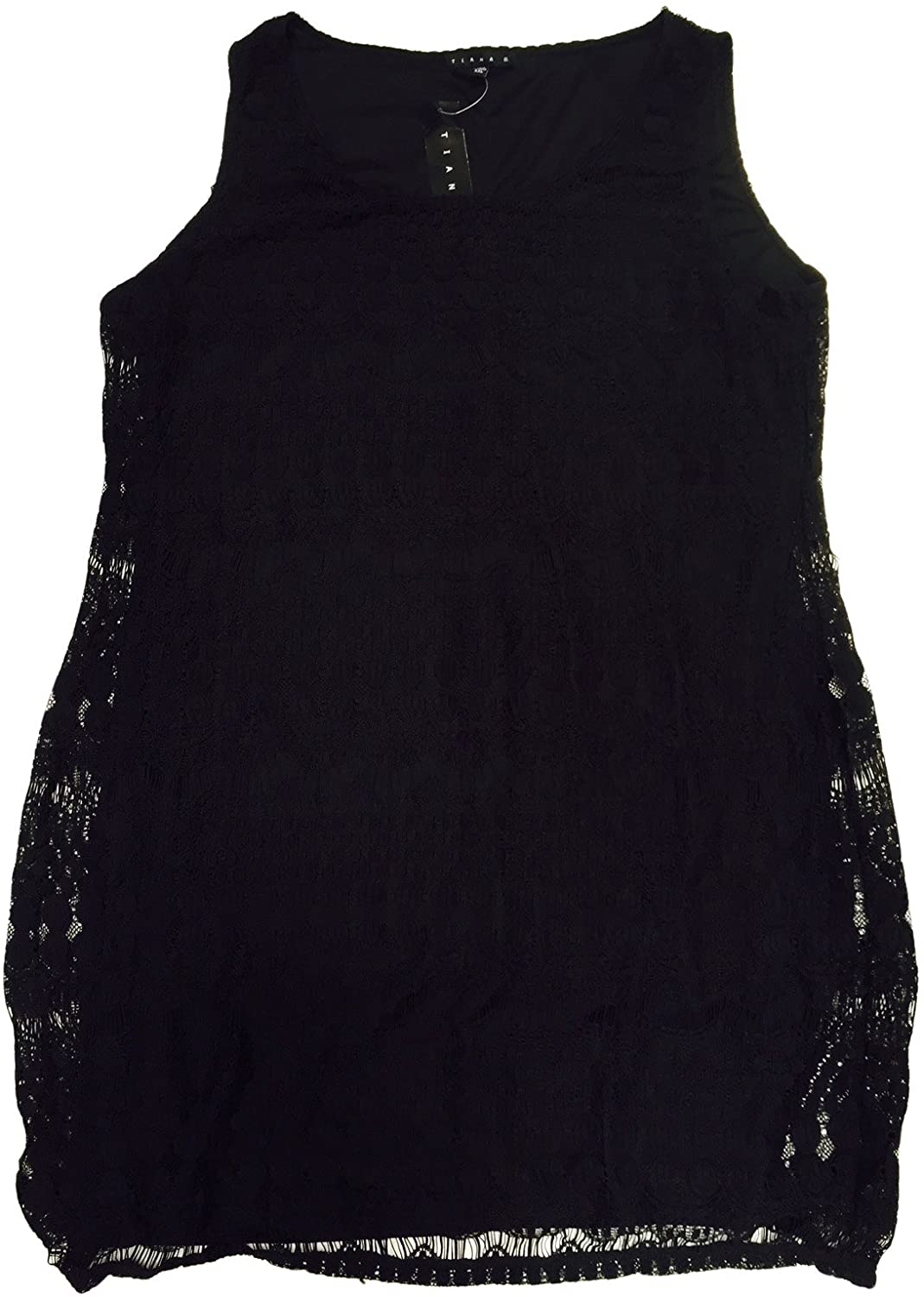 Price:$8.79    Tiana B. Ladies Size XX-Large Sleeveless Lace Dress, Black  Clothing