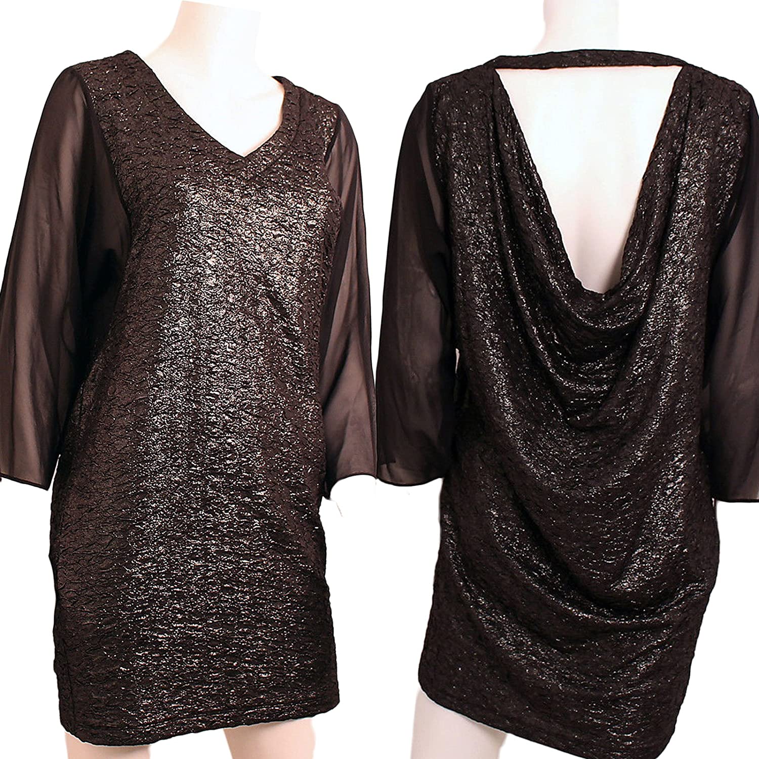 Price:$49.95    BCBGeneration Women's Black Open Back Draped Cocktail Dress XME6T610  Clothing
