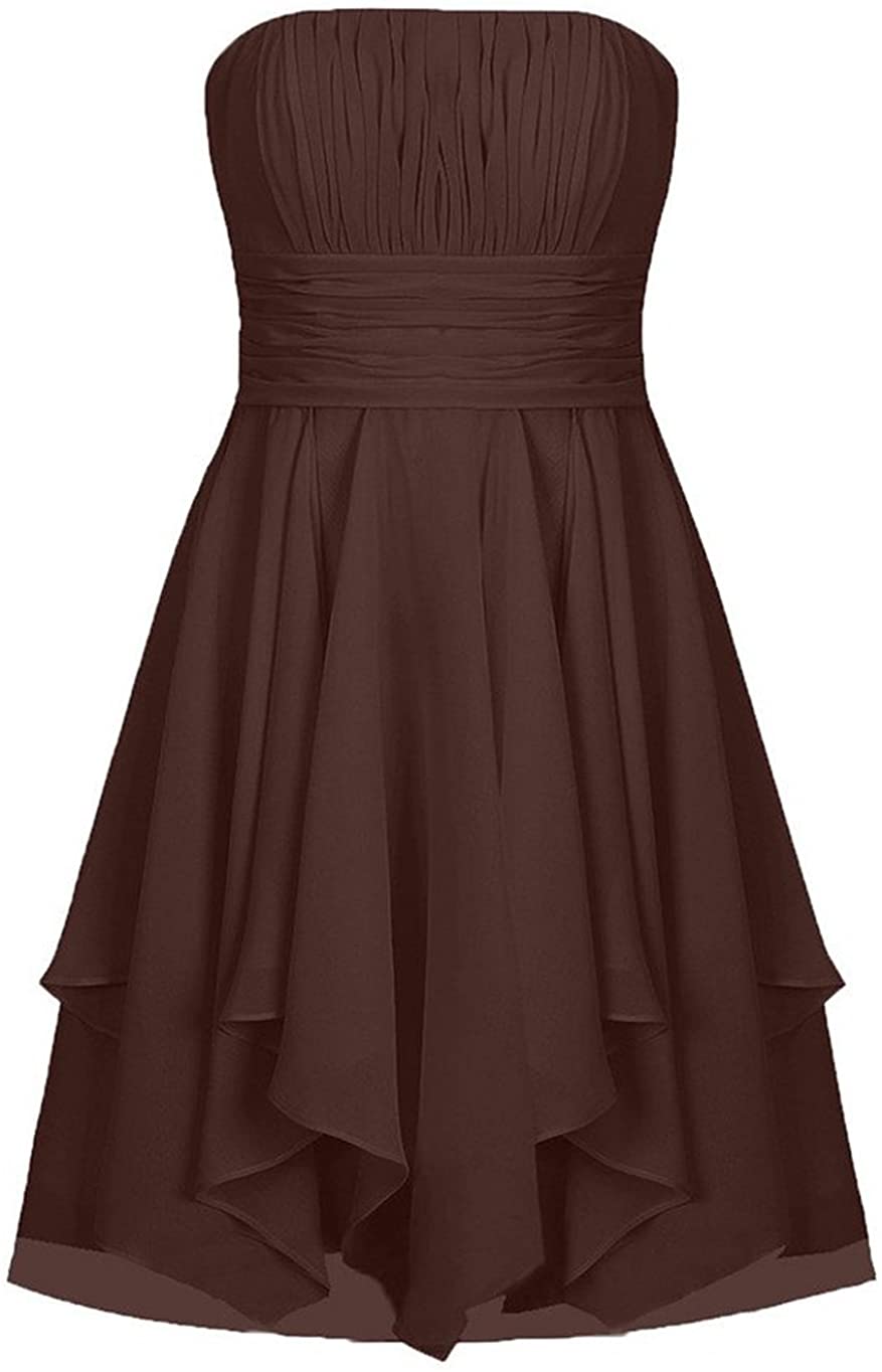 Price:$20.00    Fllbridal Women's Strapless A-Line Party Short Prom Dress with Lace UP Back  Clothing