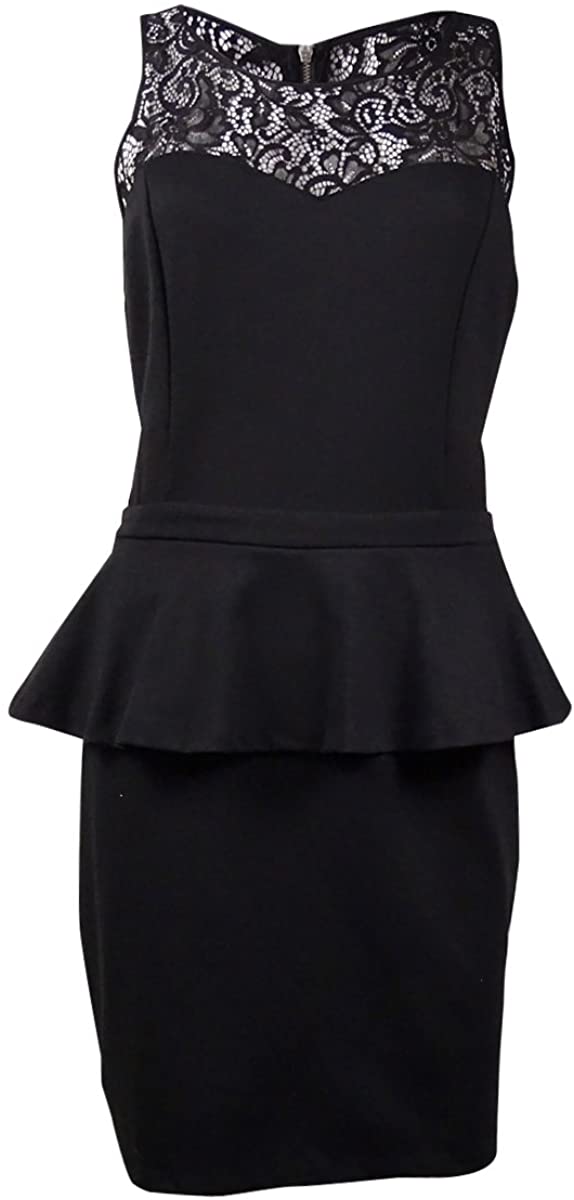Price:$17.97    kensie Womens Peplum Lace Inset Cocktail Dress  Clothing