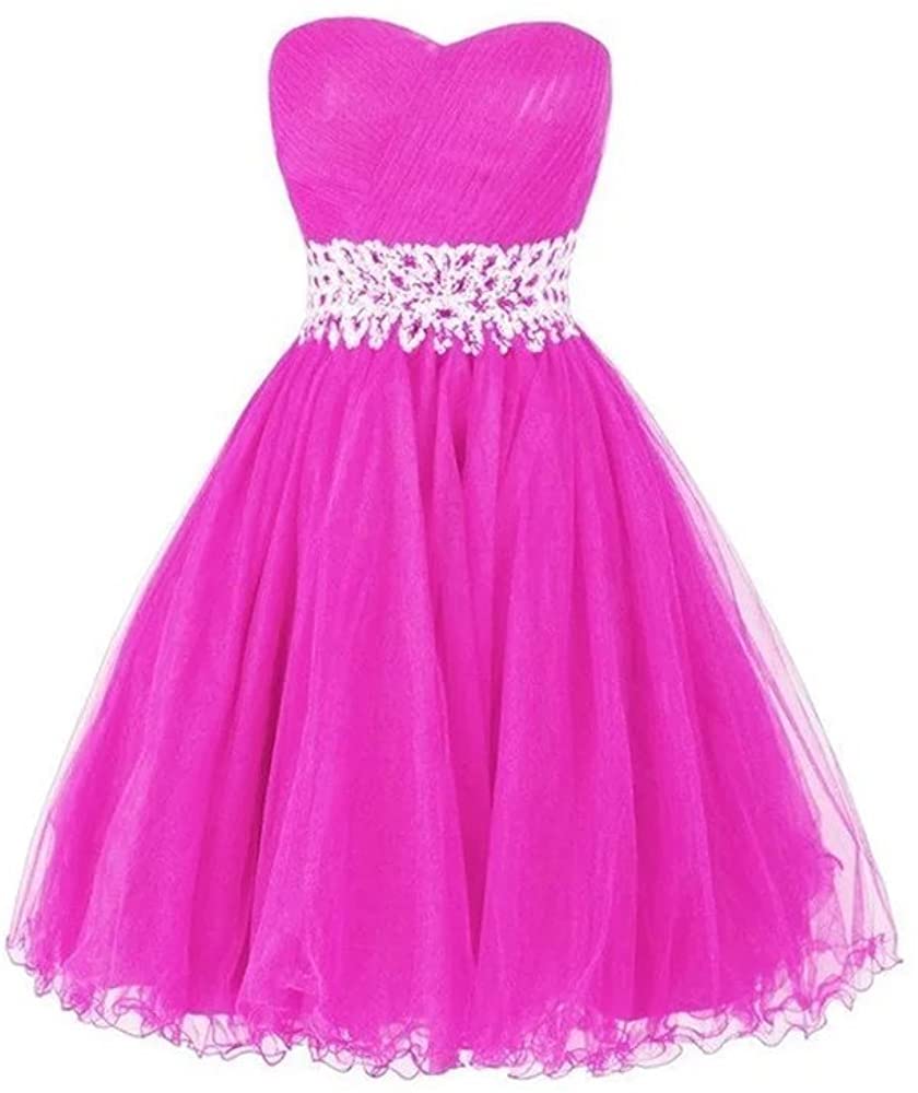 Price:$59.99    LanierWedding Women's Sweetheart Short Bridesmaid Dresses Homecoming Dresses 2016 Fuchsia Size 10  Clothing