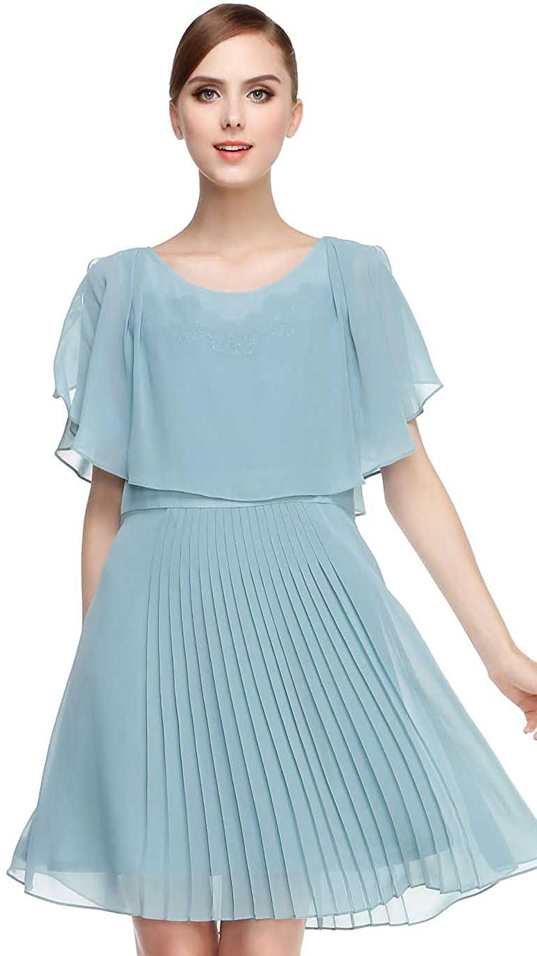 Price:$302.49    Women's Wrinkled Pure Dress XX-Small Blue  Clothing