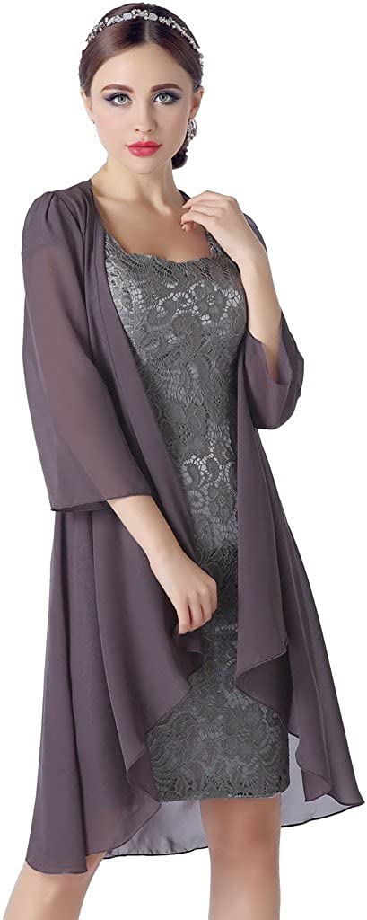 Price:$56.68    Albrose Lace Mother of the Bride Evening Dresses knee length US12  Clothing