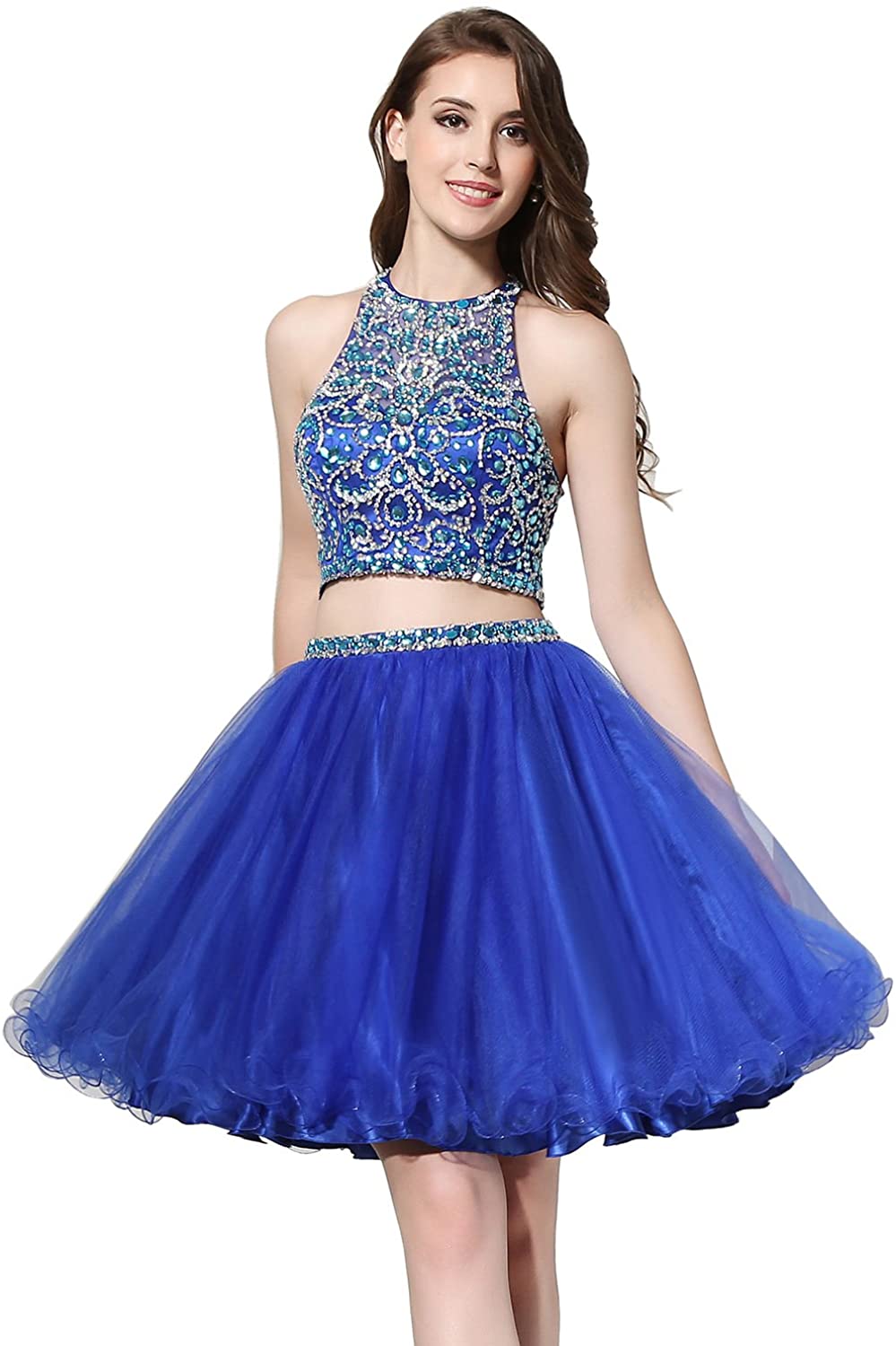 Price:$0.00    Belle House Tulle Homecoming Dress Short 2020 for Juniors A Line Prom Dress Ball Gown  Clothing