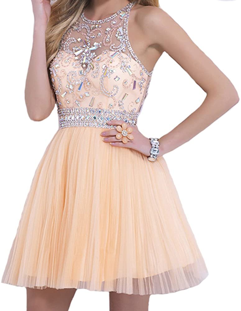Price:$0.00    VILAVI A-line Round Brought Short graduation dresses Juniors Dresses 4 Daffodil  Clothing
