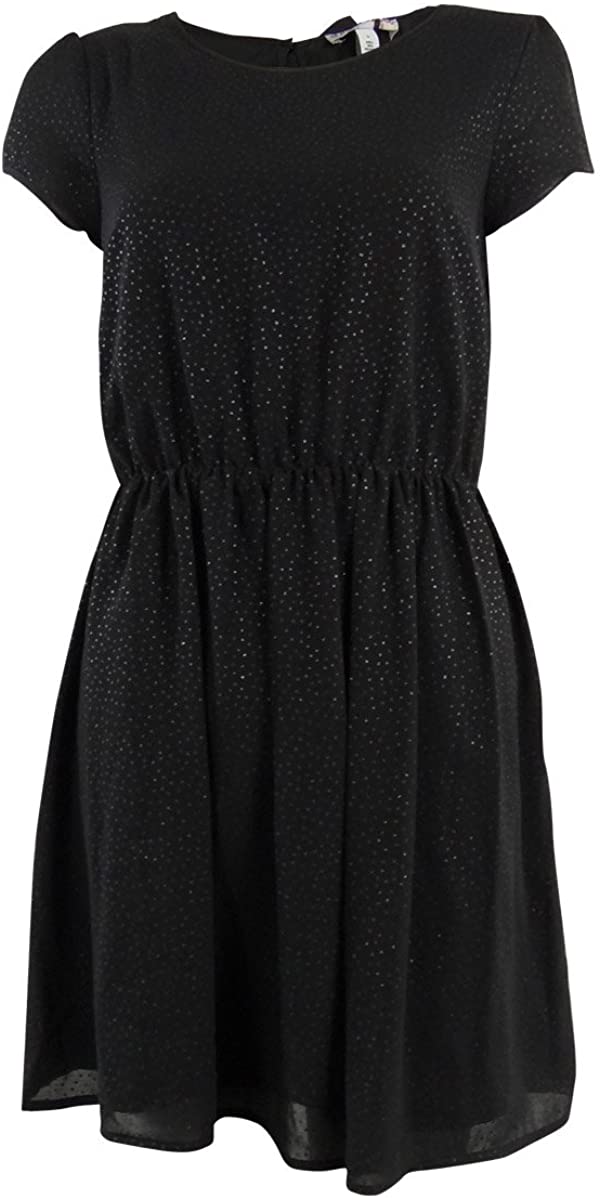 Price:$15.99    MADE for IMPULSE Women's Metallic Flecked Crepe A-Line Dress (M, Black)  MADE Fashion Week For Impulse  Clothing