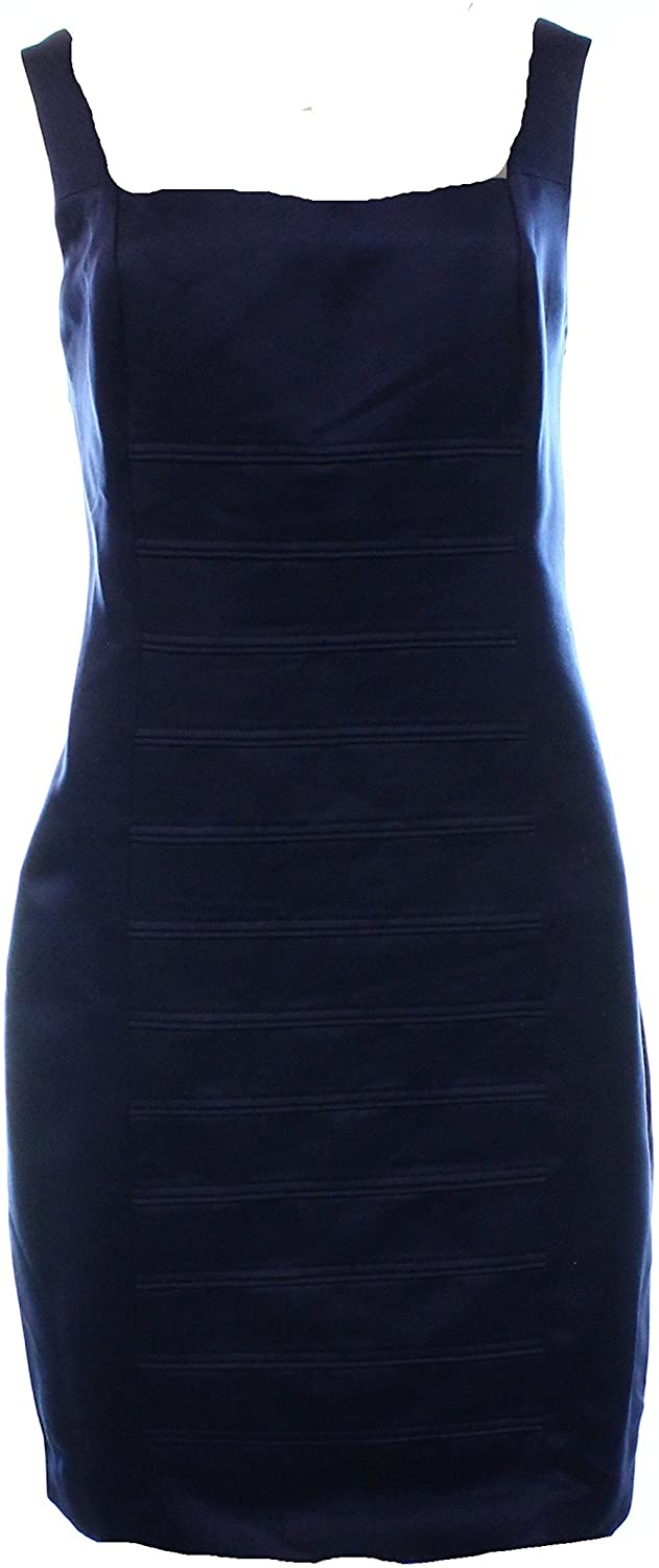 Price:$19.99    American Living Women's Square-Neck Sheath Dress Size 10 Navy  American Living  Clothing