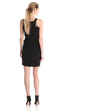 Price:$119.68    Betsy & Adam Women's Sequin Trim Cocktail Dress, Black/Black, 6  Clothing