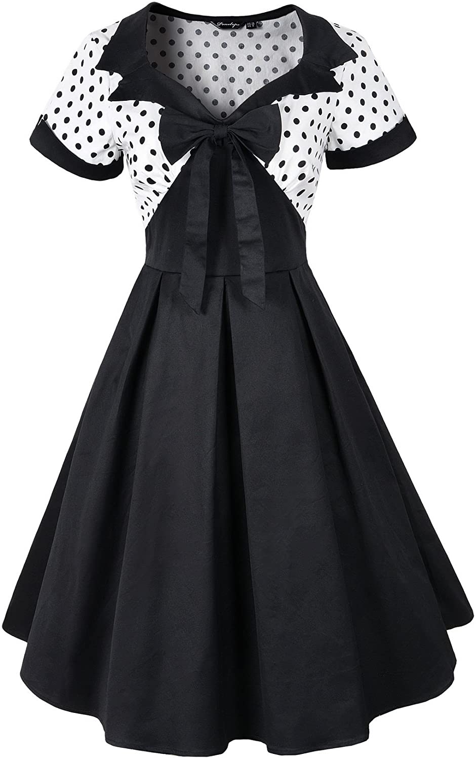 Price:$48.00 Penelope Vintage 1950s 60s Rockabilly Vintage Swing Party Prom Cocktail Dress at Amazon Women’s Clothing store