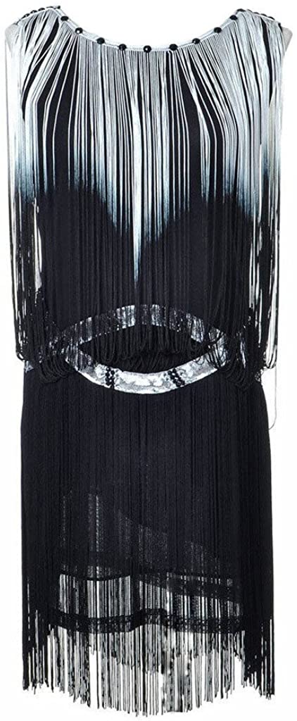 Price:$55.00    Hblld Women's Tassel Sequin Party Prom Flapper Cocktail Dress Ball Gowns White  Clothing