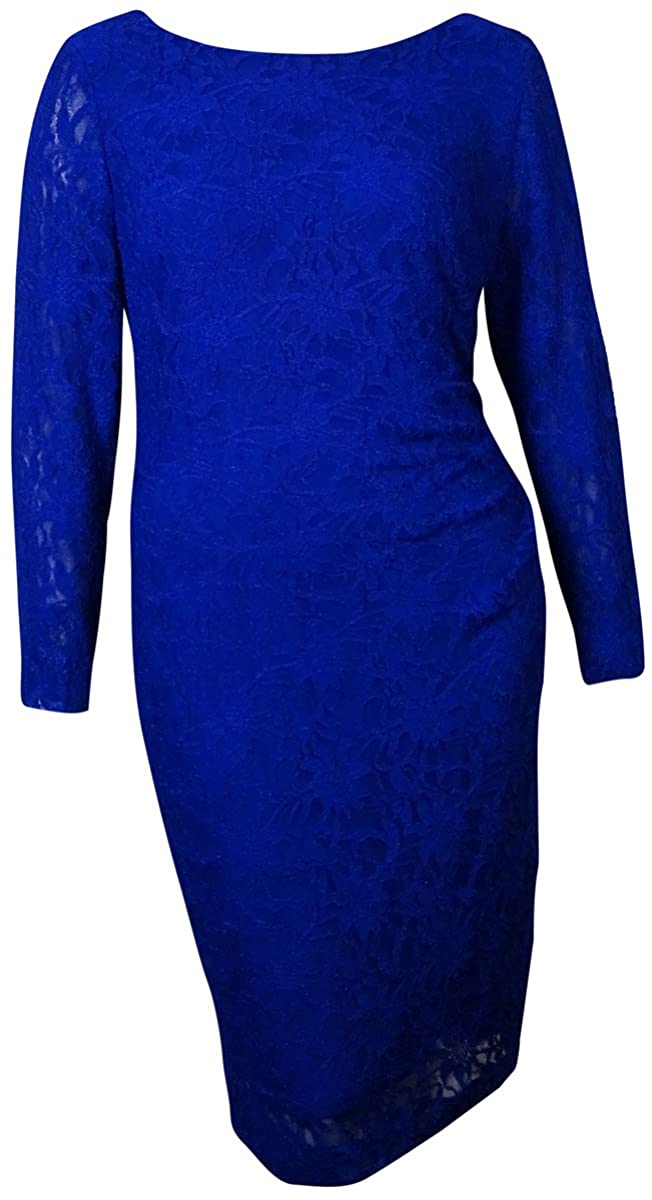 Price:$74.47    RALPH LAUREN Lauren Women's Lace Overlay Dress (20W, Wild Blue)  Clothing