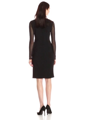 Price:$105.99    Anne Klein Women's Printed V-Neck Side Drape with Hardware Dress, Black Combo, 14  Clothing