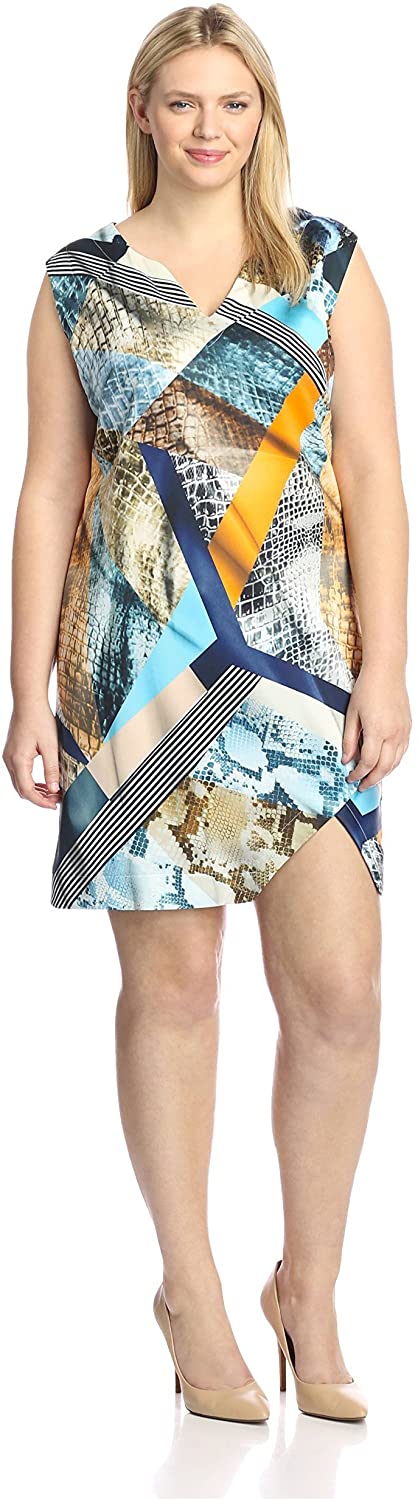 Price:$9.35    YASB Plus Women's Printed Sheath Dress  Clothing