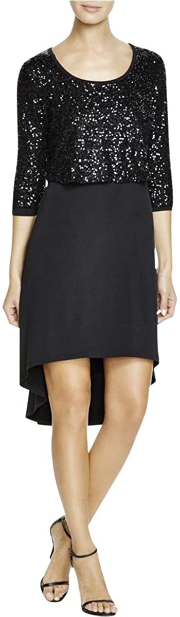 Price:$0.00 Karen Kane Women's Sequin Top Hi-lo Dress at Amazon Women’s Clothing store