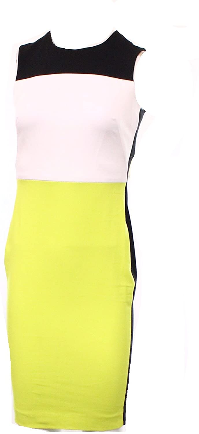 Price:$59.95    Calvin Klein Women's Petite Sleeveless Colorblock Sheath Dress  Clothing