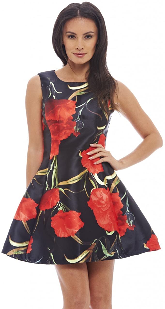 Price:$34.95 AX Paris Women's Structured Sleeveless Skater Dress at Amazon Women’s Clothing store