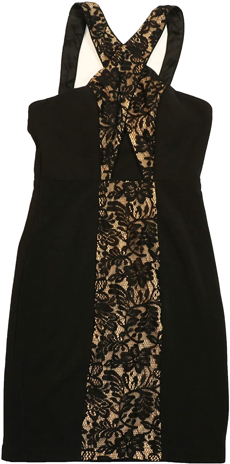 Price:$11.99    City Studios Juniors Lace Panel Dress Black 3  City Studios  Clothing