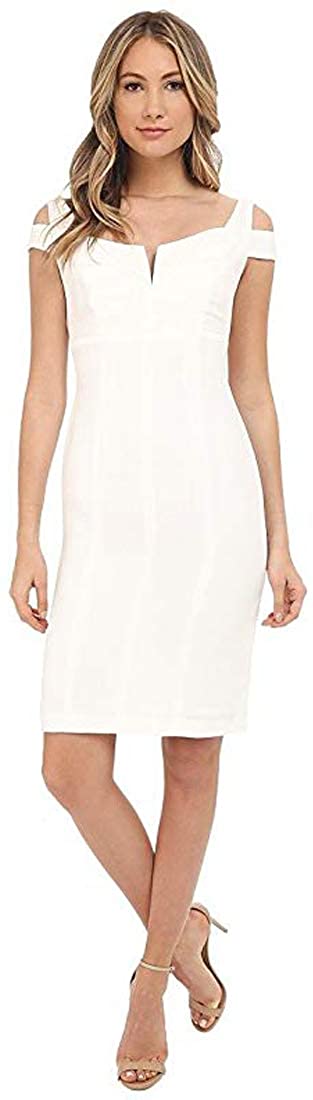 Price:$99.99    Adrianna Papell Women's Solid Crepe Empire Dress Ivory Dress, 4  Clothing