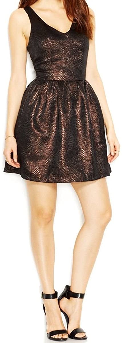 Price:$13.49    Bar III Womens Metallic Sleeveless Cocktail Dress Black XL  Bar III  Clothing