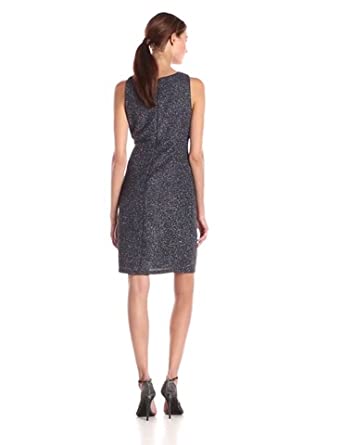 Price:$69.00    Eliza J Women's Sleeveless Side Rouched Dress with Cut Outs, Steel, 6  Clothing