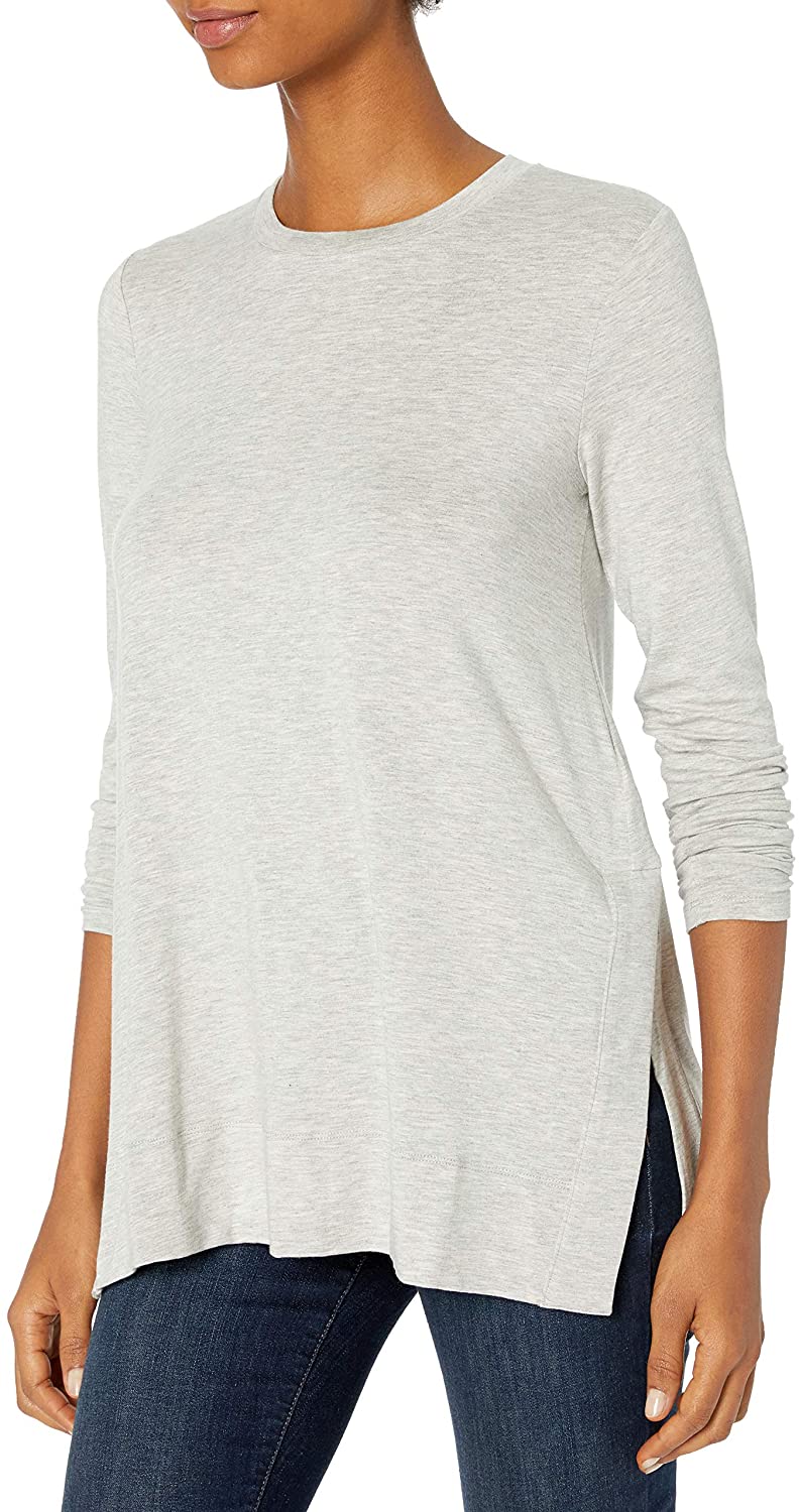 Price:$21.25    Amazon Brand - Daily Ritual Women's Soft Rayon Jersey Long-Sleeve Split-Hem Tunic  Clothing