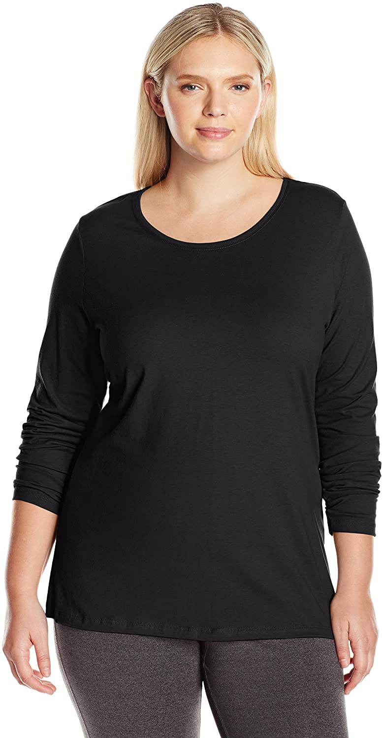 Price:$6.99 JUST MY SIZE Women's Plus Size Long Sleeve Tee at Amazon Women’s Clothing store