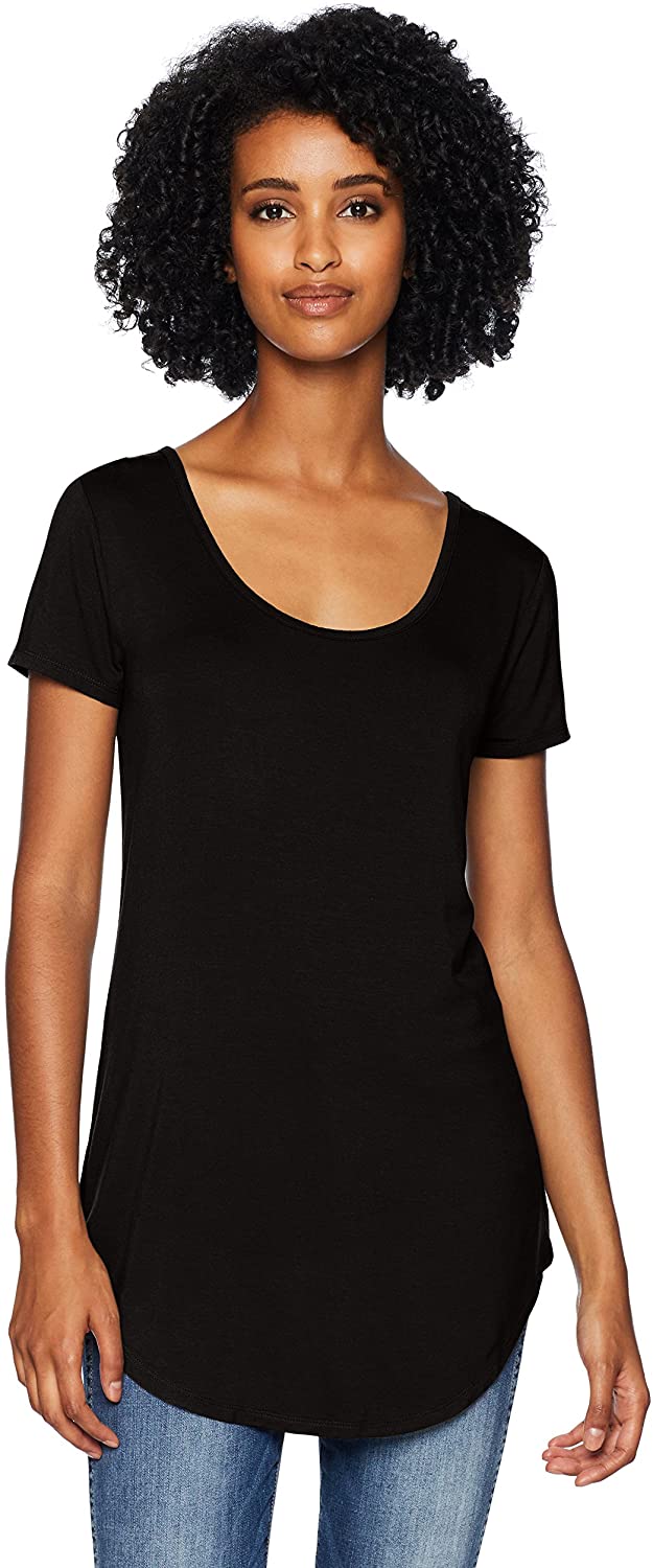 Price:$15.50    Amazon Brand - Daily Ritual Women's Jersey Short-Sleeve Scoop-Neck Longline T-Shirt  Clothing