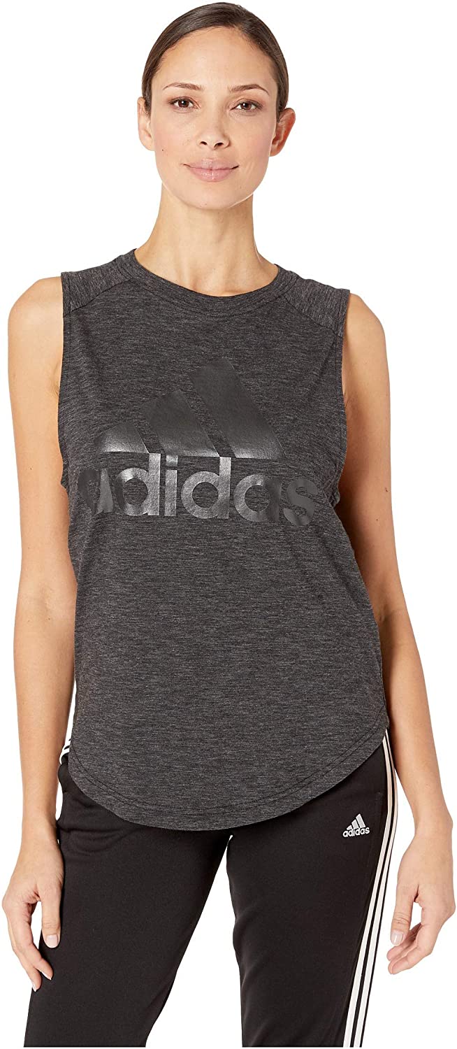 Price:$19.99    adidas Women's ID Winners Muscle Basketball Long Length Sleeveless Training Tank T-Shirt  Clothing