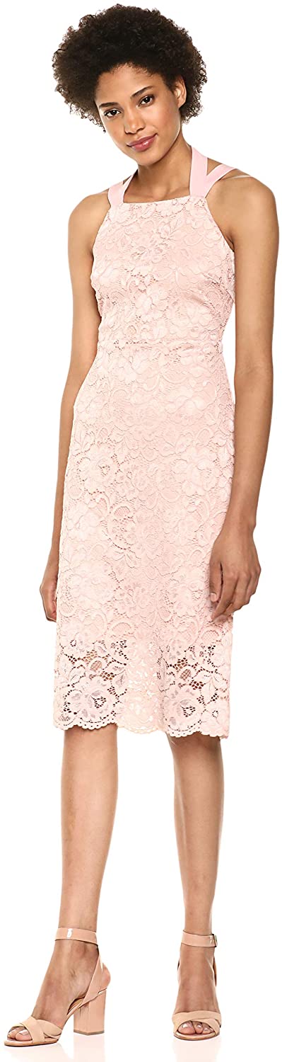 Price:$41.40    Sam Edelman Women's Sleeveless Lace Thick Strap Midi Dress  Clothing