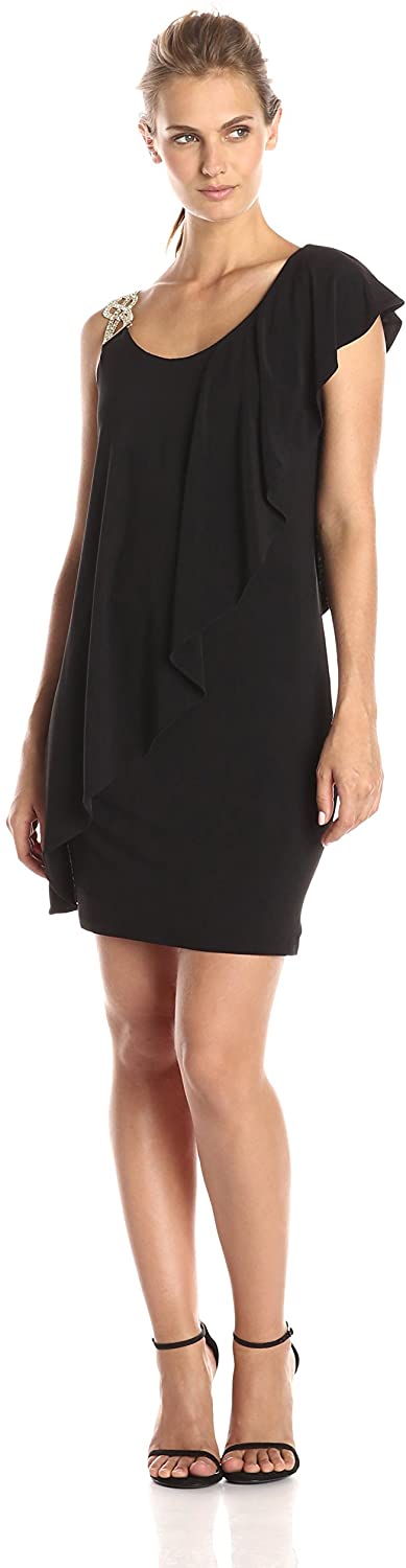 Price:$69.96    Betsy & Adam Women's Embellished One-Shoulder Dress  Clothing