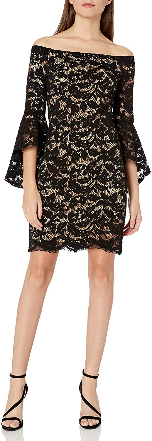 Price:$133.26    Karen Kane Women's Samantha Lace Dress  Clothing