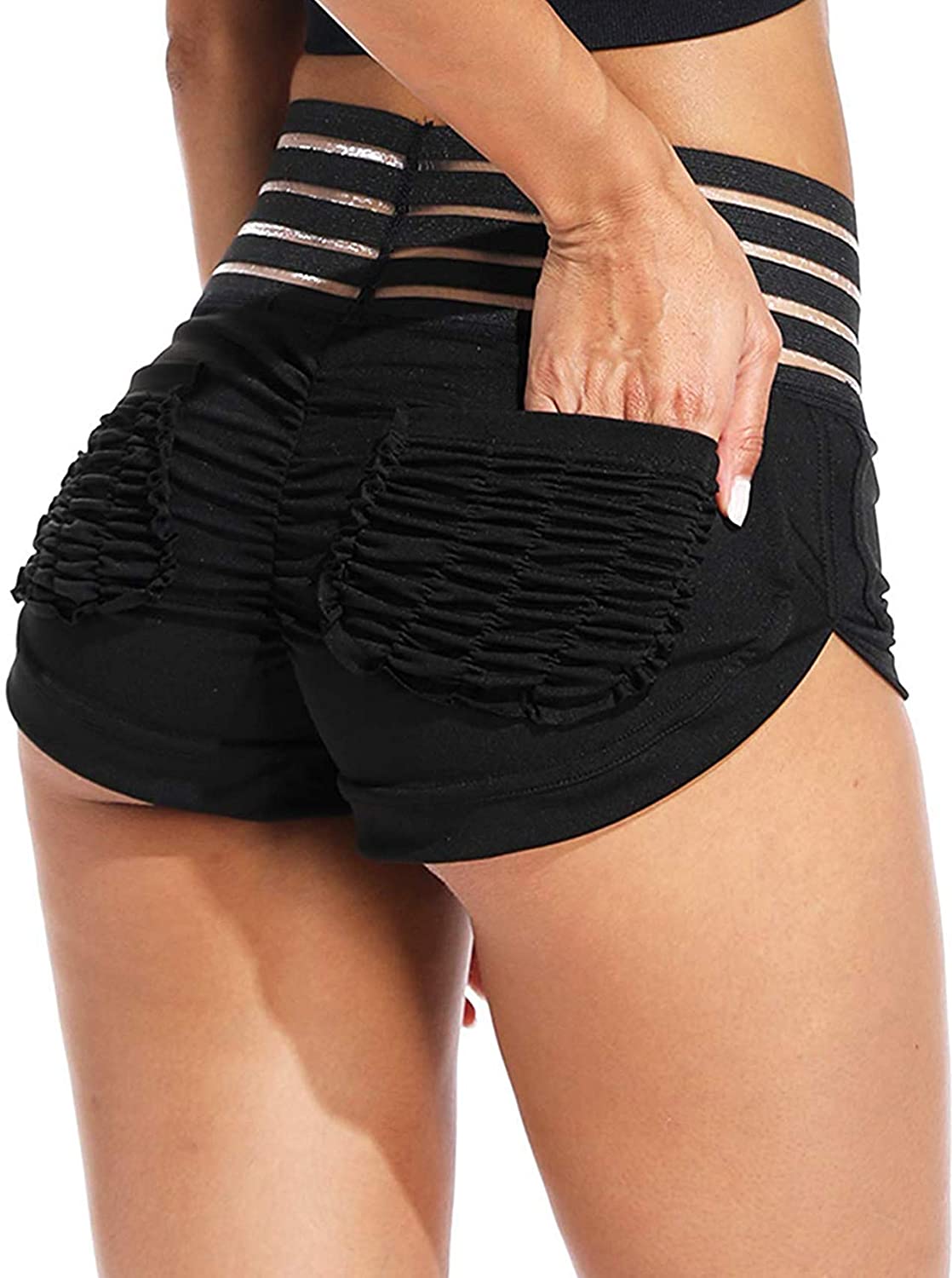 Price:$9.99    Women Sexy Workout Shorts High Waisted Lounge Lingerie Butt Lifting Hot Dance Costume Booty Clubwear  Clothing