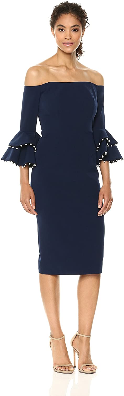 Price:$36.58    Maggy London Women's Crepe Embellished Cocktail Dress  Clothing