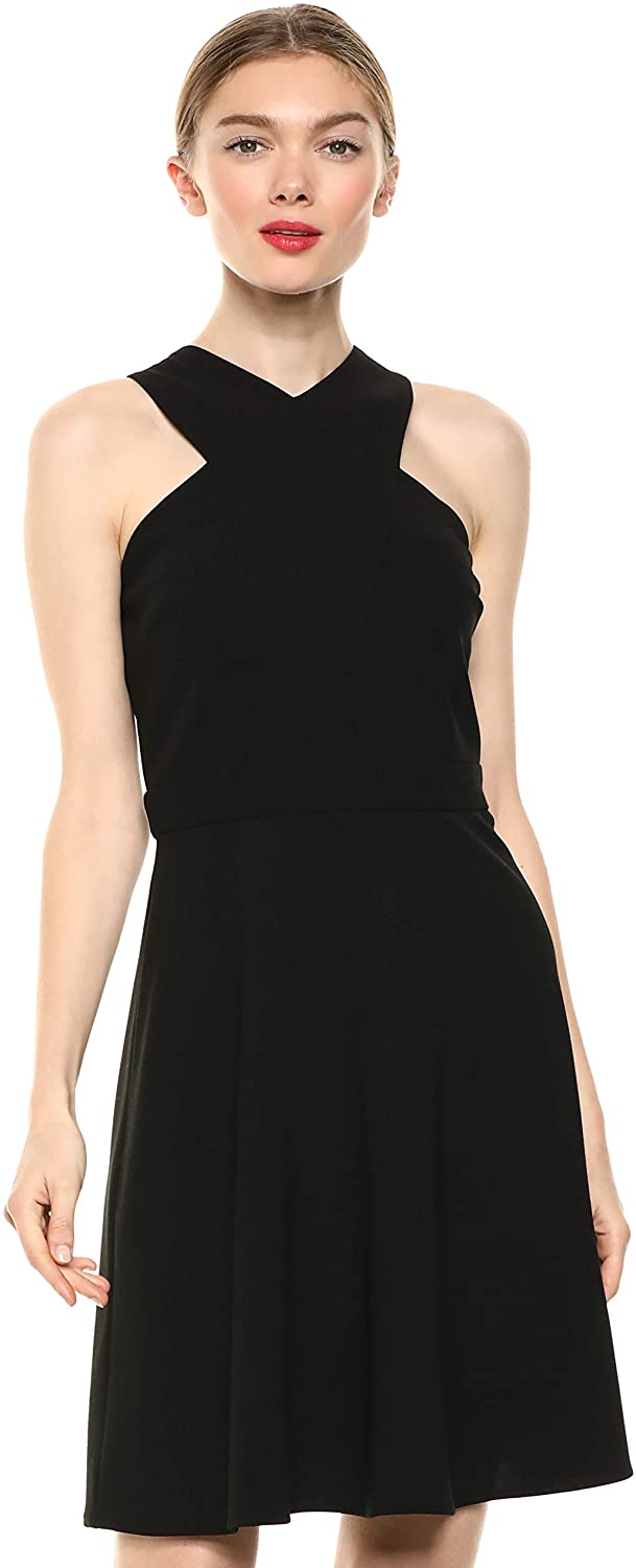 Price:$128.00    Sam Edelman Women's Sleeveless Criss Cross Neck Aline Dress  Clothing