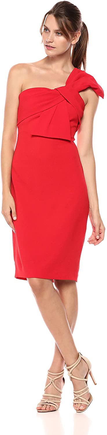Price:$90.01 Eliza J Women's One Shoulder Sheath Dress at Amazon Women’s Clothing store