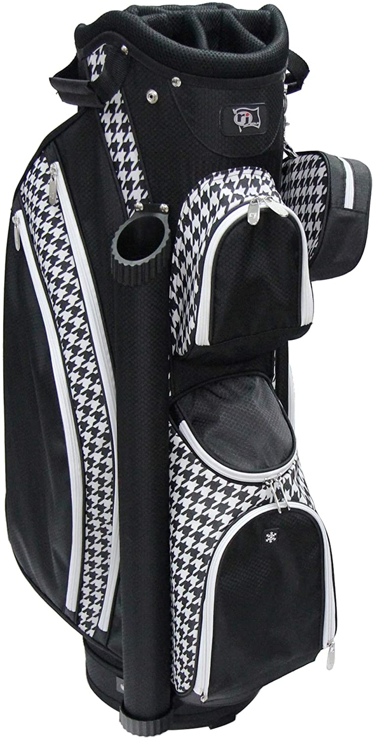 Price:$130.71     RJ Sports Paradise 9" Deluxe Ladies Cart Bag, Houndstooth, 9   Sports & Outdoors