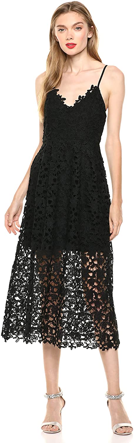 Price:$41.58 ASTR the label Women's Sleeveless Lace Fit & Flare Midi Dress at Amazon Women’s Clothing store