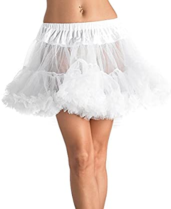 Price:$0.00    Leg Avenue White Layered Soft Tulle Petticoat Skirt 8990wht  Clothing