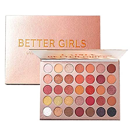 Price:$9.98     High Pigmented Eyeshadow Palette Matte + Shimmer 35 Fall Colors Makeup Natural Bronze Warm Neutral Smokey Blendable Waterproof Creamy Eye Shadows Cosmetic Kit   Beauty